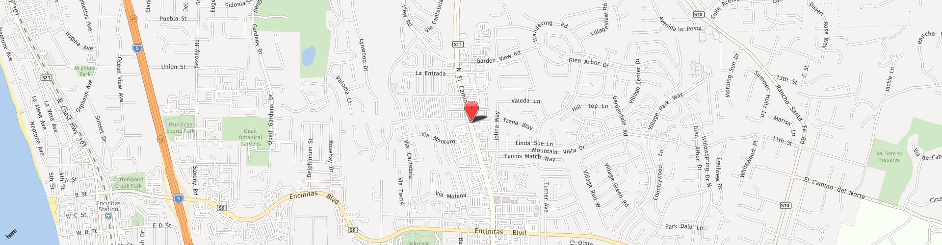 Location Map: 477 N. El Camino Real Encinitas, CA 92024